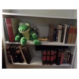 Books, stuffed frog, model car, see PICS