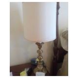 Pair of Table Top Lamps, with brass color base