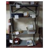 metal storage rack 4 shelves, no contents