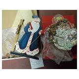 Santa plate, Standing wood Santa, door bells