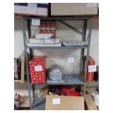 metal storage rack 4 shelves, no contents