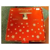 Pfaltzgraff Snowman Pedestal Cake Plate