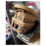 lot of 3 decor baskets and napkins