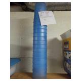 16 blue plastic reusable cups