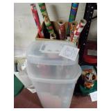 wrapping paper storage tote & wrapping paper