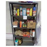 metal storage rack 4 shelves, no contents