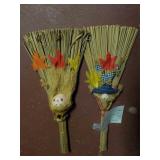 fall themed brooms / wreeathes