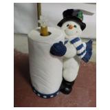 Snowman paper towel holder