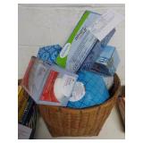 basket with new tissue boxes