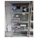 plastic storage rack / shelf, no contents