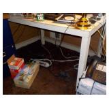 White wood table, no contents