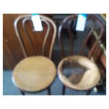 Pair wick chairs