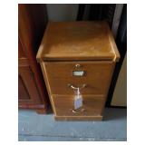 2 drawer wooden file cabinet