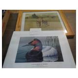 2 pieces horse and duck picture