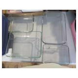 4 glass bowls with lids