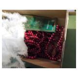 box lot Christmas decorations