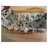 Lgbrgr oblong Bskt w/floral L&P & Painted plaque