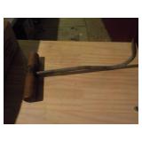 Christmas window candles & hay hook