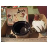 Box lot w/Lassie Lunch Box