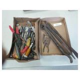 Lot - Taps, screwdrivers, wrenches and more