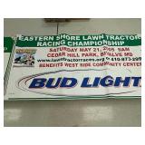 Bud Light lawn mower Racing sign 70 inches by 36