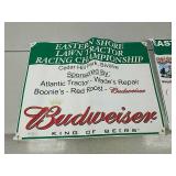 Budweiser lawn mower Racing sign 48 inches by 36