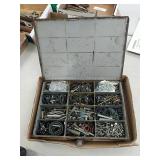 Bin of miscellaneous o rings, cotter pins, screws