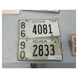 2 1967 Iowa license plates do not match