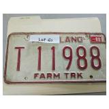 1980 Maryland farm truck license plate