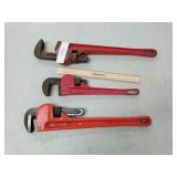 3 pipe wrenches or monkey wrenches call them