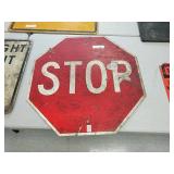 Hexagon American stop sign