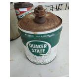 Quaker State 5-gallon motor oil can
