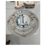 Lions International sign 30 inches in diameter