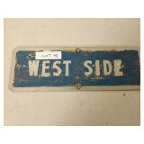 West side street sign