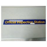 Official inspection station sign