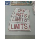 Lot of 3 off limit signs