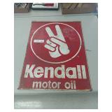 Kendall motor oil sign double sided