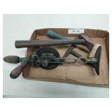 Hammers and antique drill