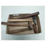 Box lot of hammers