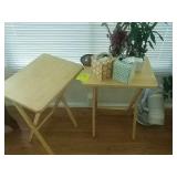 2 fold up tables with contents