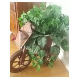 Bicycle planter with fake plant