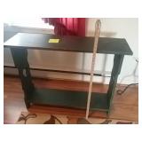 Green wooden table with hearts