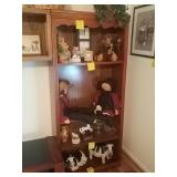 Wood shelf unit 32"x 12"x72" Contents not