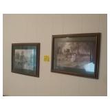 2 amish matted pictures 22x18