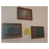 3 small silhouette pictures 8x5