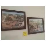 2 country amish pictures 18x14