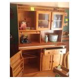 Wooden cabnet hutch. Content not included