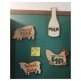 4 piece farm wall decor