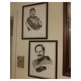 2 11x14 Dale Earnhardt drawings Artist is Atkins