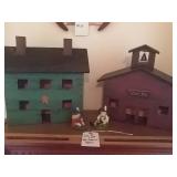 Two houses with figurines